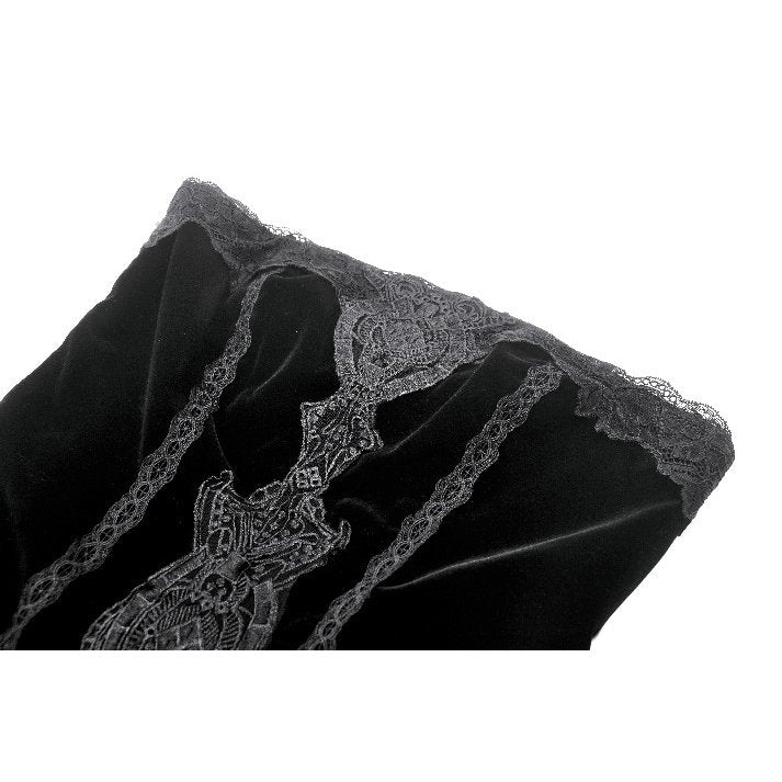 Dark in Love Maxi Dress Vampiress Royal Velvet and Lace UK 8-18 - QHA UK