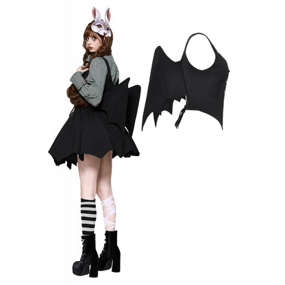 Dark in Love Gothic Waistcoat Vespertilio Bat Wing Vest UK 8-18 - QHA UK
