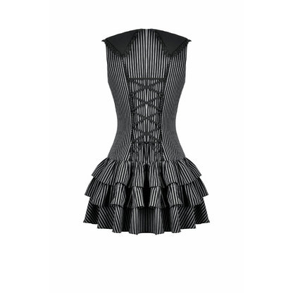 Dark in Love Vintage Dress Striped Ruffle Tier UK 8-22 - QHA UK