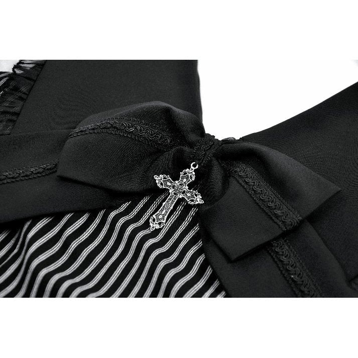 Dark in Love Vintage Dress Striped Ruffle Tier UK 8-22 - QHA UK