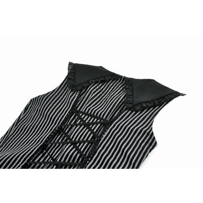 Dark in Love Vintage Dress Striped Ruffle Tier UK 8-22 - QHA UK