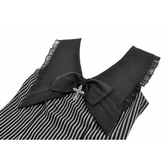Dark in Love Vintage Dress Striped Ruffle Tier UK 8-22 - QHA UK