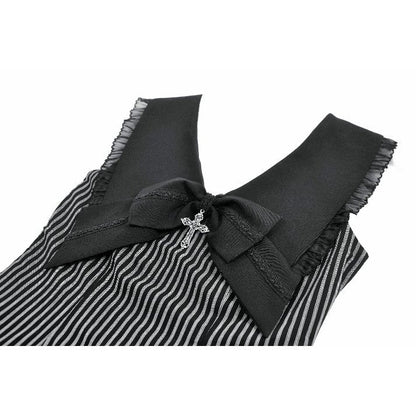 Dark in Love Vintage Dress Striped Ruffle Tier UK 8-22 - QHA UK