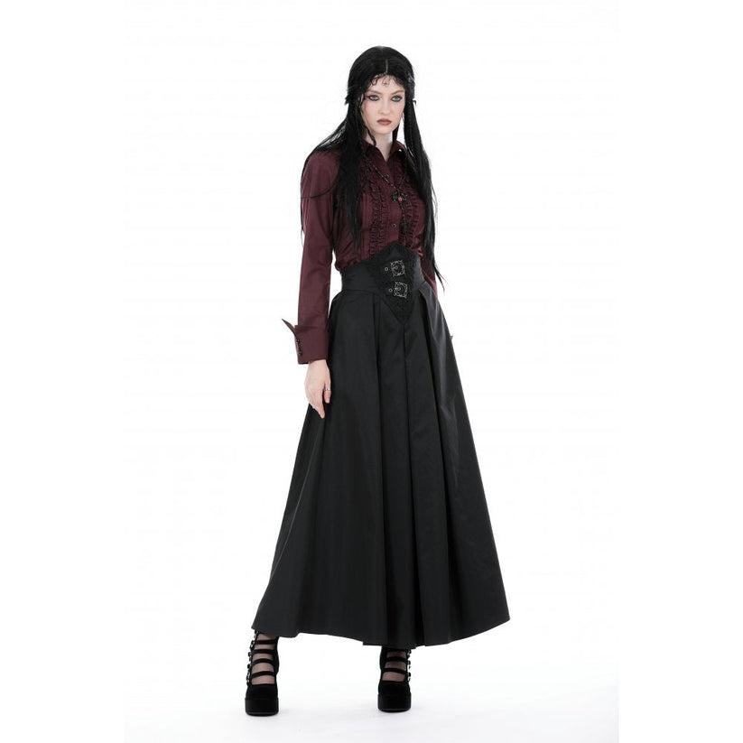 Dark in Love Women's Maxi Skirt Delora High-Waist UK 8-18 - Back View - QHA UK