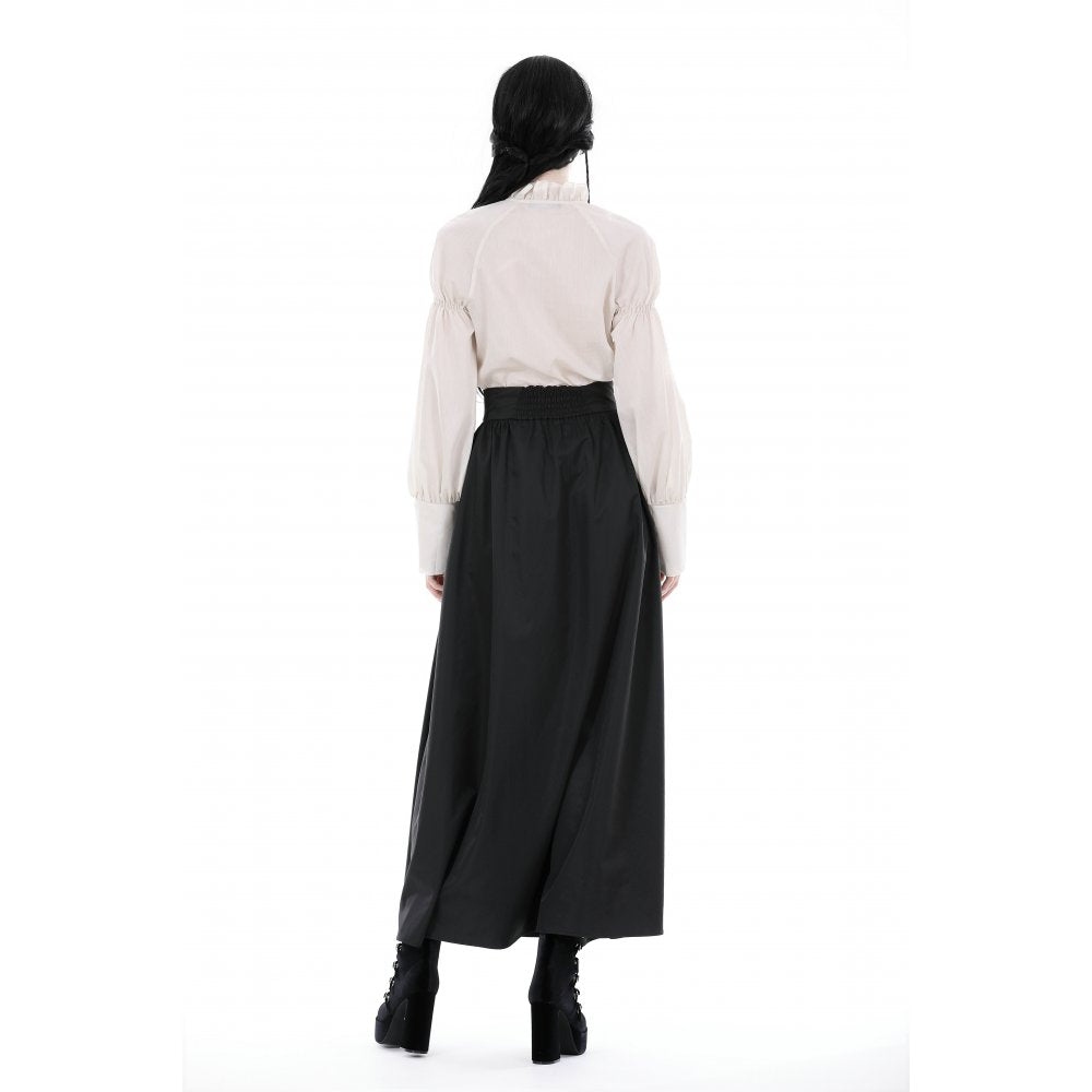Dark in Love Women's Maxi Skirt Delora High-Waist UK 8-18 - Waistband Detail - QHA UK