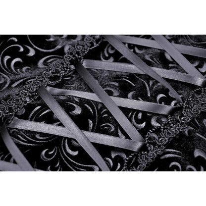 Dark in Love Skirt Zira Velvet Fishtail UK 8-18 - Fabric Detail - QHA UK