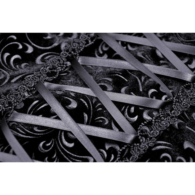 Dark in Love Skirt Zira Velvet Fishtail UK 8-18 - Fabric Detail - QHA UK