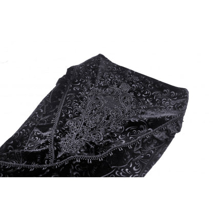 Dark in Love Skirt Zira Velvet Fishtail UK 8-18 - Close-up - QHA UK