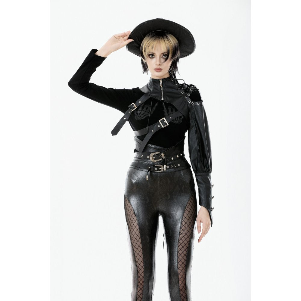 Dark in Love Women's Shrug Zora Single Sleeve Harness UK 10-18 - Sleeve Detail - QHA UK