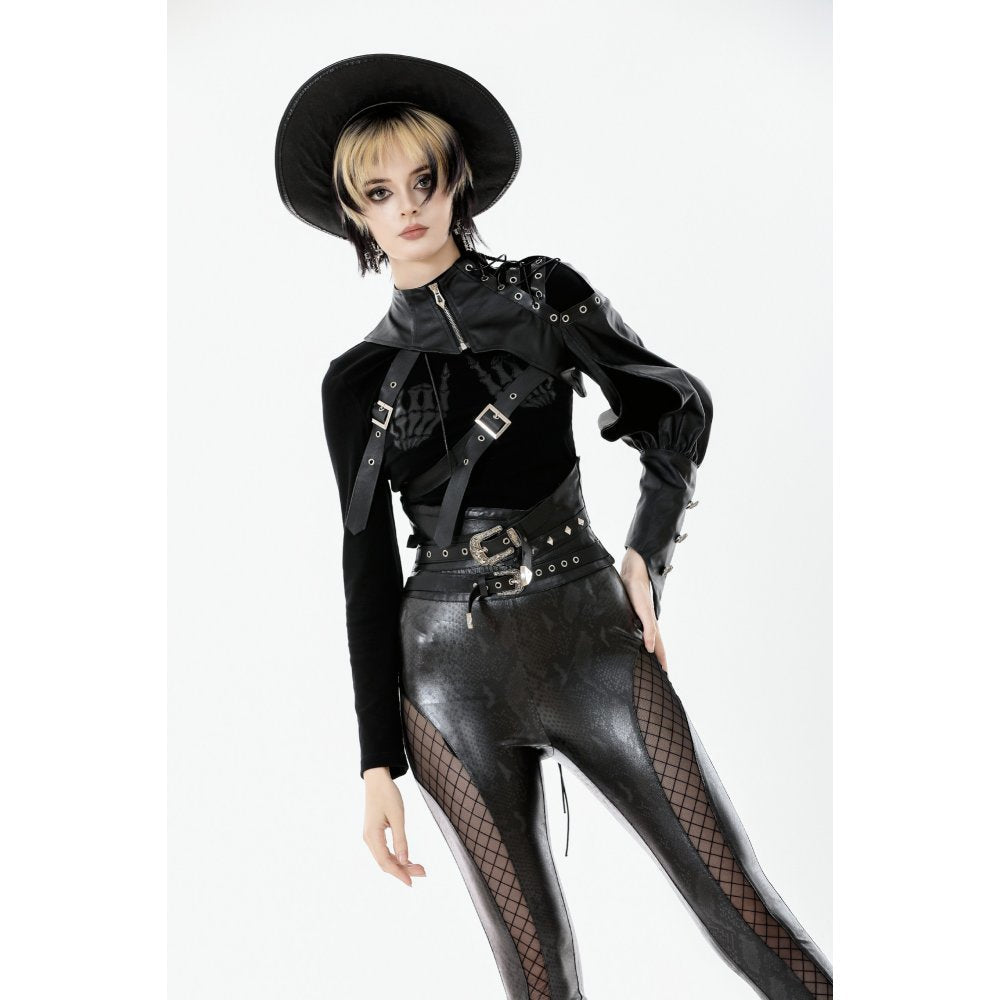 Dark in Love Women's Shrug Zora Single Sleeve Harness UK 10-18 - Sleeve Detail - QHA UK