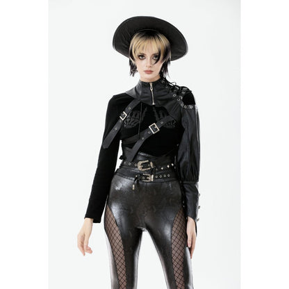Dark in Love Women's Shrug Zora Single Sleeve Harness UK 10-18 - Sleeve Detail - QHA UK