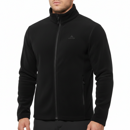 Decathlon MH120 Men's Full Zip Polar Fleece Jacket Black | QHA UK - QHA UK