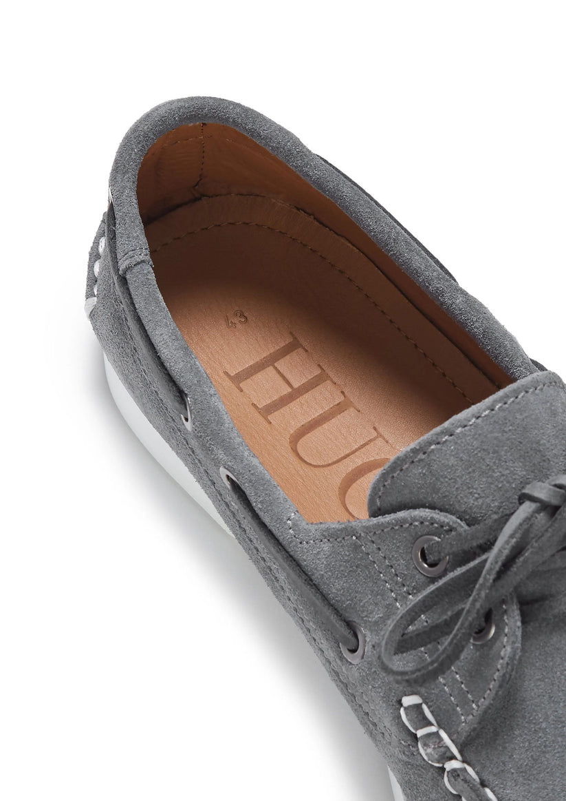 Hugs & Co Mens Deck Shoes Slate Grey Suede UK 7-12 - QHA UK