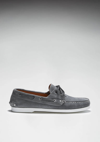 Hugs & Co Mens Deck Shoes Slate Grey Suede UK 7-12 - QHA UK