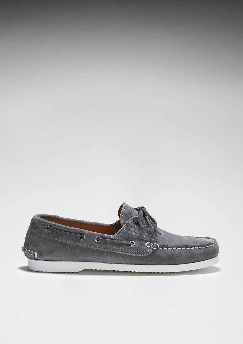 Hugs & Co Mens Deck Shoes Slate Grey Suede UK 7-12 - QHA UK