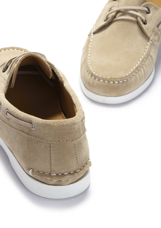 Hugs & Co Mens Deck Shoes Taupe Suede UK 7-12 - QHA UK