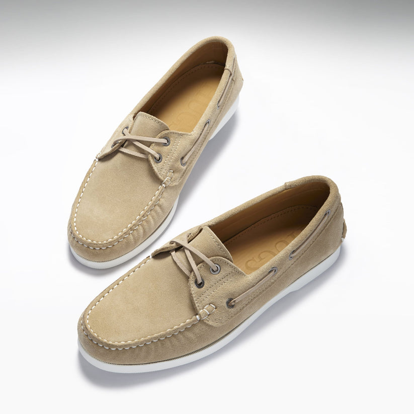 Hugs & Co Mens Deck Shoes Taupe Suede UK 7-12 - QHA UK