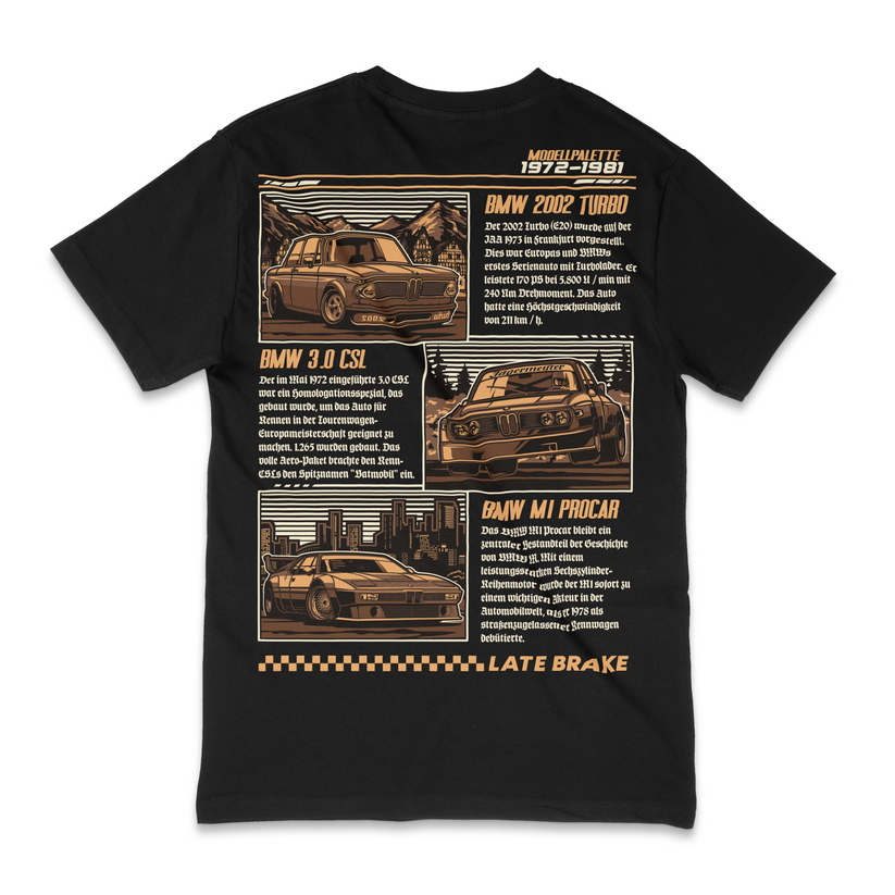 Late Brake Deutsche Familie T-Shirt Cotton Car Enthusiast Tee 180gsm - QHA UK