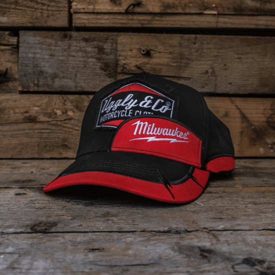 Milwaukee Tools x Diamond Cap Official Red White Curved Peak Adjustabl - QHA UK
