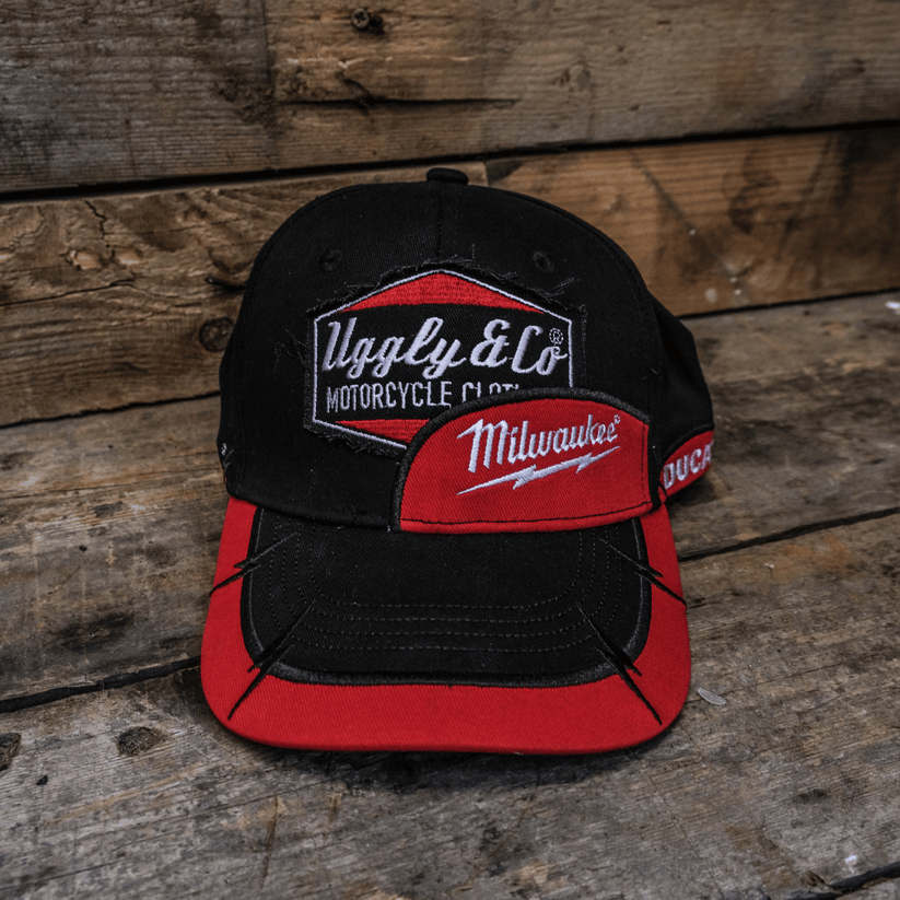 Milwaukee Tools x Diamond Cap Official Red White Curved Peak Adjustabl - QHA UK