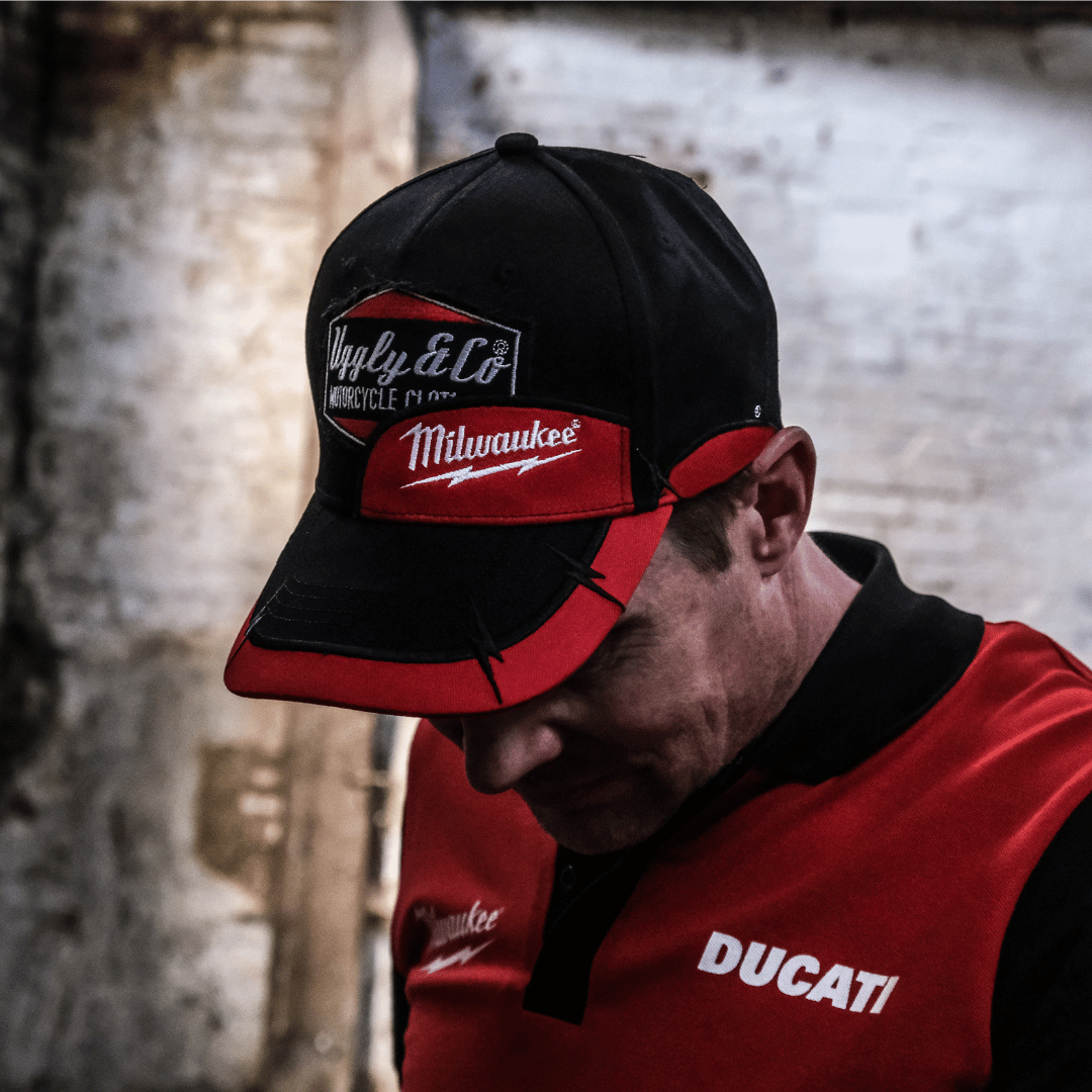 Milwaukee Tools x Diamond Cap Official Red White Curved Peak Adjustabl - QHA UK
