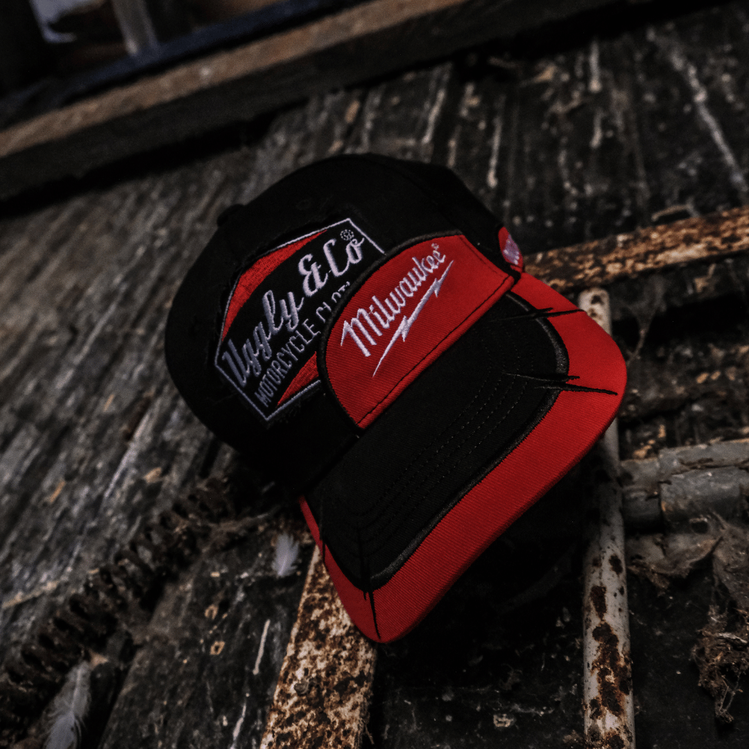 Milwaukee Tools x Diamond Cap Official Red White Curved Peak Adjustabl - QHA UK
