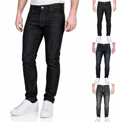 Ditch Plains BKX Mens Stretch Skinny Jeans Slim Fit Cotton Denim Pants - QHA UK