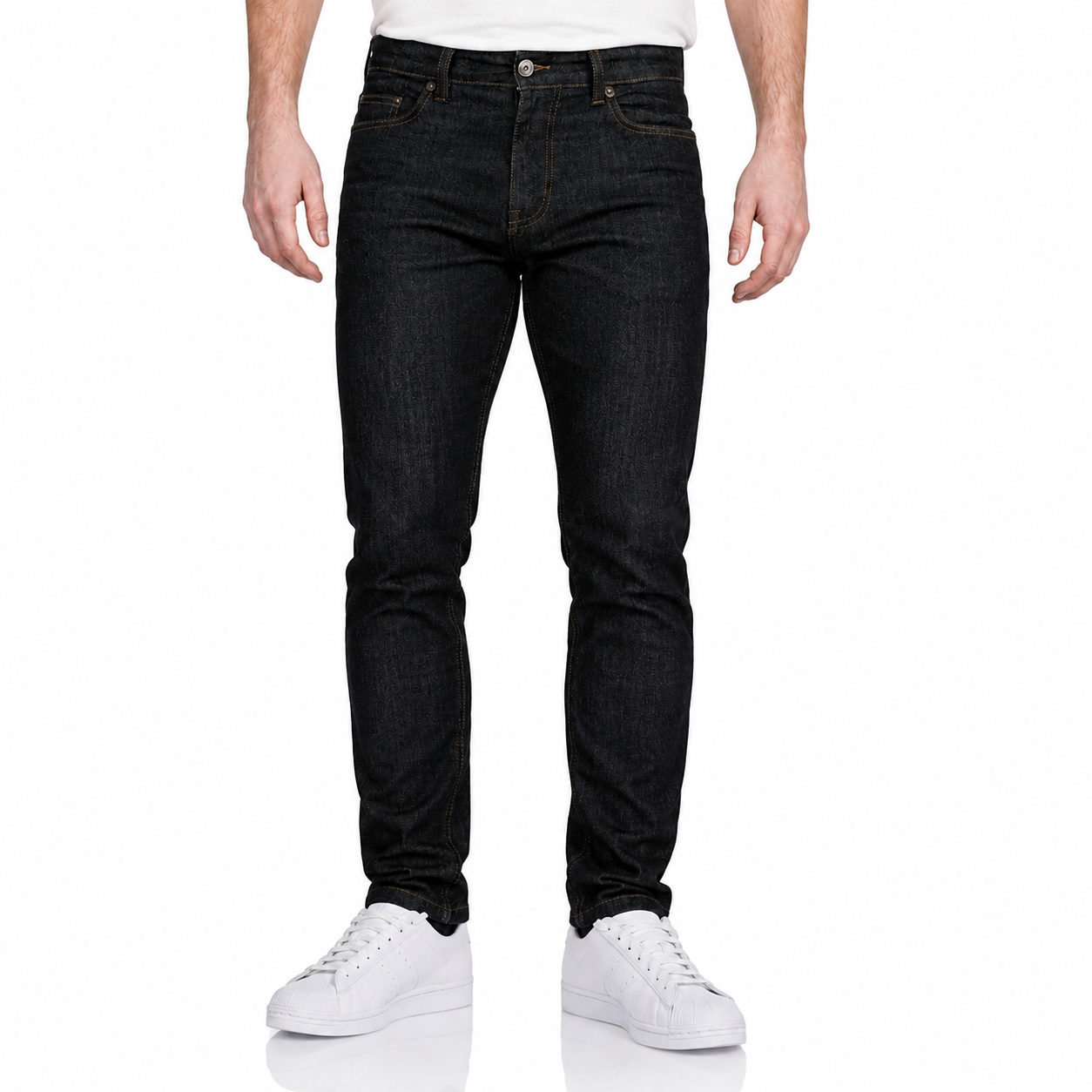 Ditch Plains BKX Mens Stretch Skinny Jeans Slim Fit Cotton Denim Pants - QHA UK
