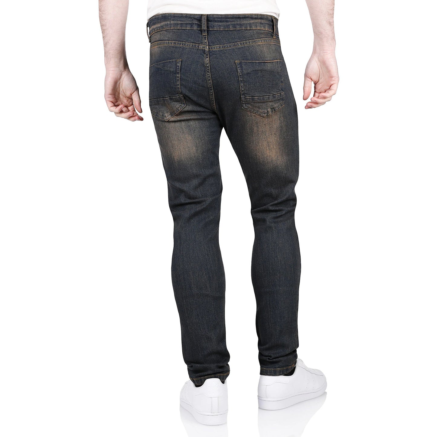 Ditch Plains BKX Mens Stretch Skinny Jeans Slim Fit Cotton Denim Pants - QHA UK