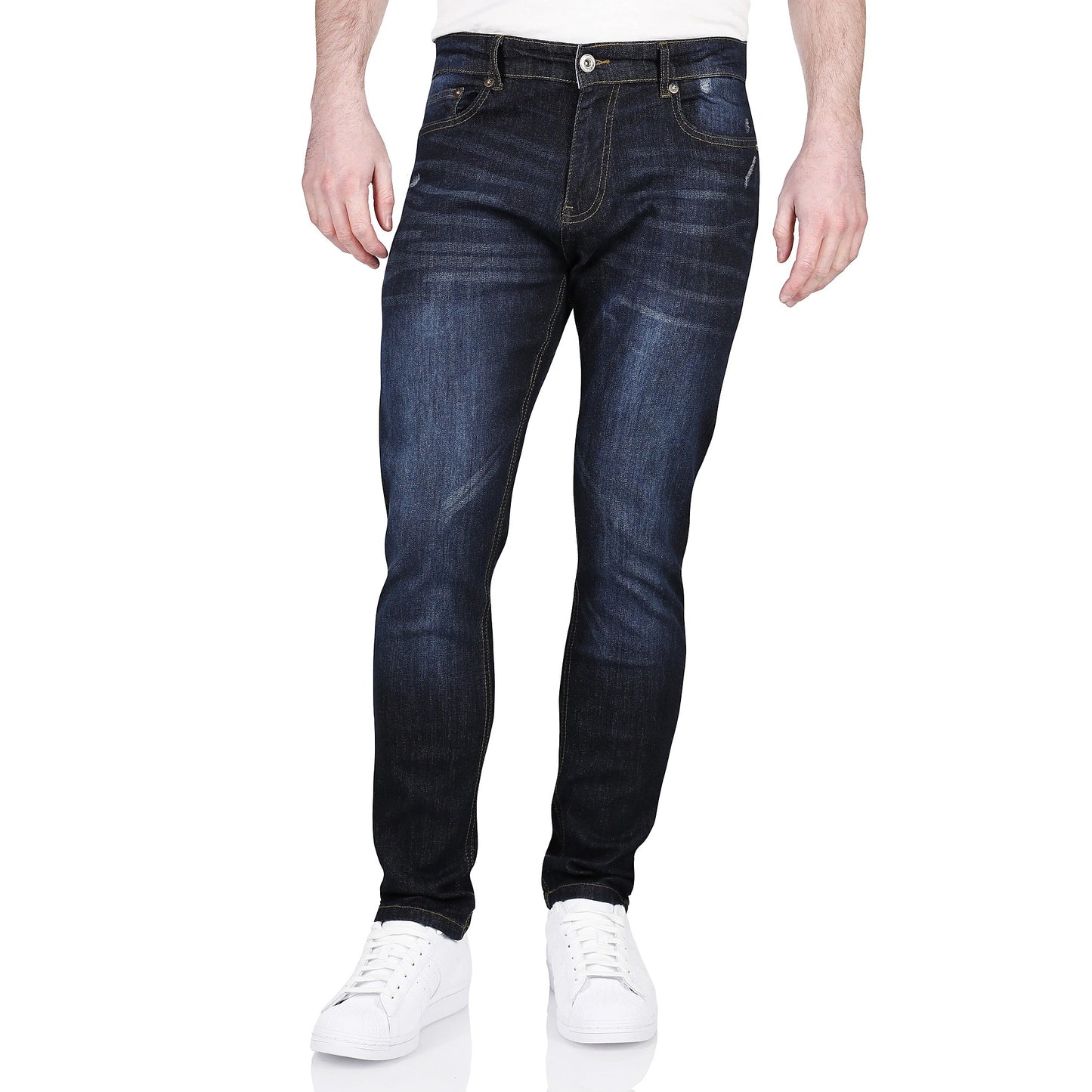Ditch Plains BKX Mens Stretch Skinny Jeans Slim Fit Cotton Denim Pants - QHA UK