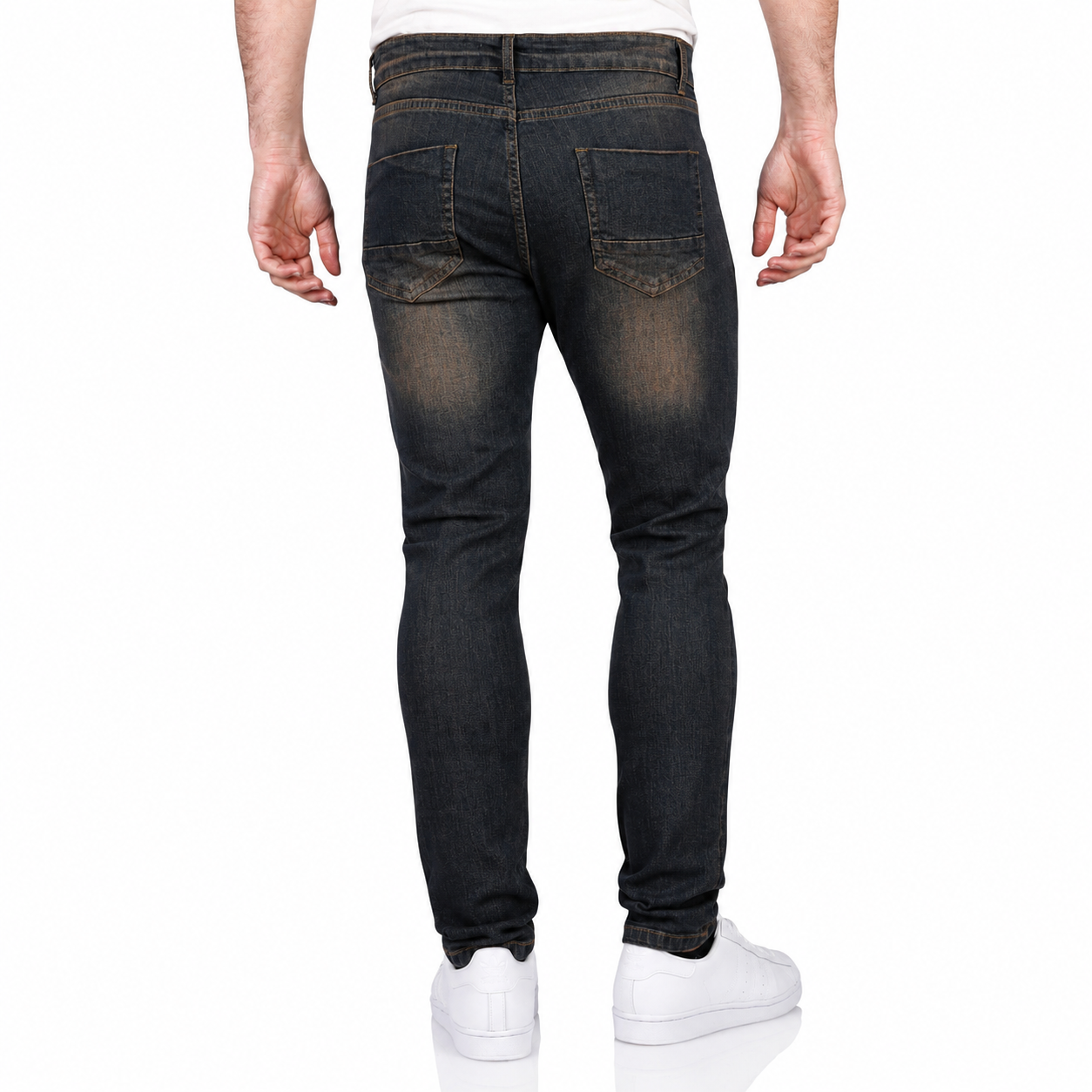 Ditch Plains BKX Mens Stretch Skinny Jeans Slim Fit Cotton Denim Pants - QHA UK