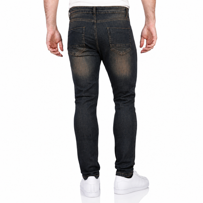 Ditch Plains BKX Mens Stretch Skinny Jeans Slim Fit Cotton Denim Pants - QHA UK