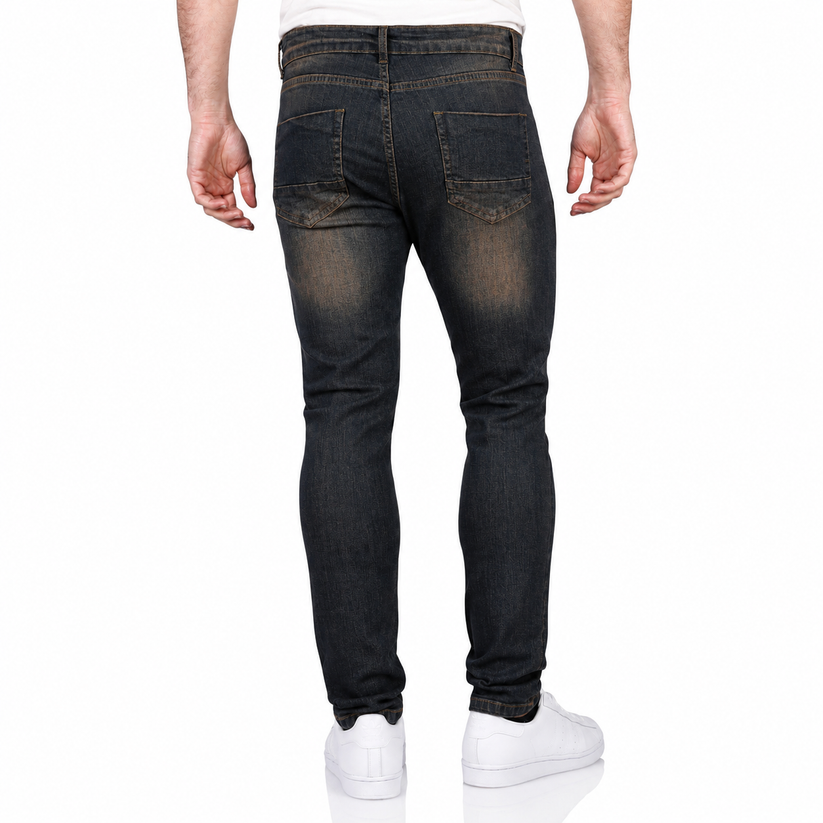 Ditch Plains BKX Mens Stretch Skinny Jeans Slim Fit Cotton Denim Pants - QHA UK