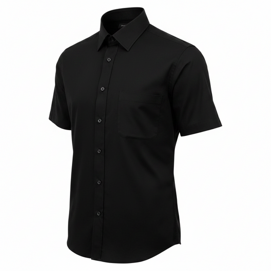 Double Two Men's Classic Cotton Blend Shirt | 6 Colours | Collar 14.5–23" - Collar Detail - QHA UK
