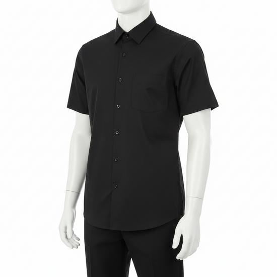 Double Two Men's Classic Short Sleeve Shirt | 6 Colours | Collar 14.5–23" - QHA UK