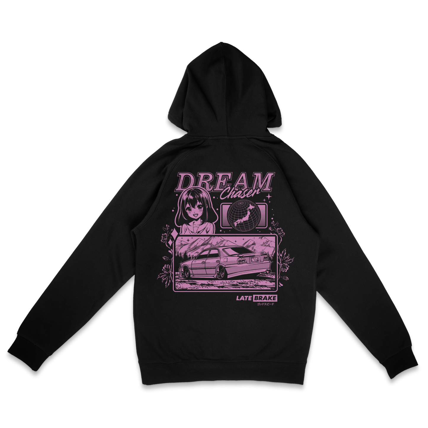 Late Brake Dream Chaser Hoodie T-Shirt Car Enthusiast Tee | Late Brake - QHA UK