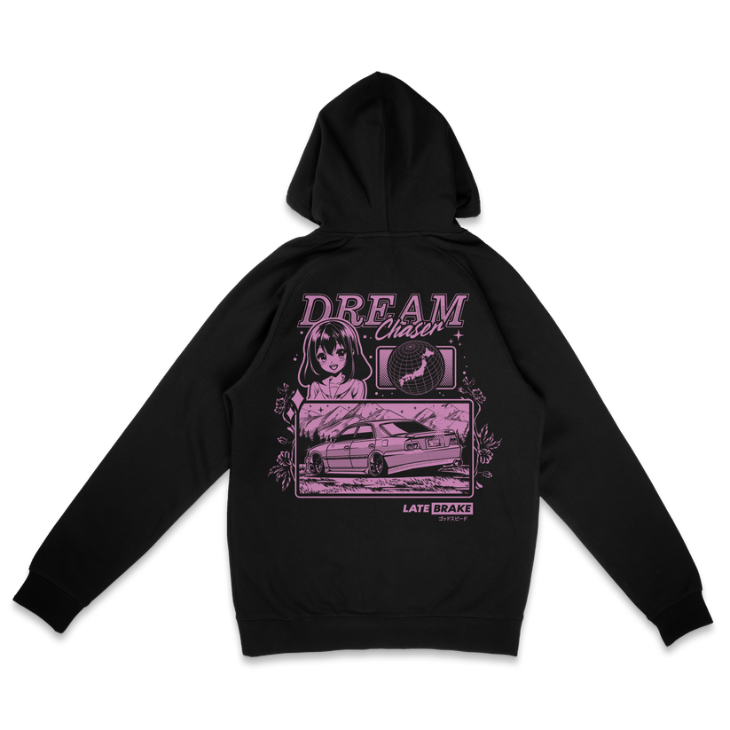 Late Brake Dream Chaser Hoodie T-Shirt Car Enthusiast Tee | Late Brake - QHA UK
