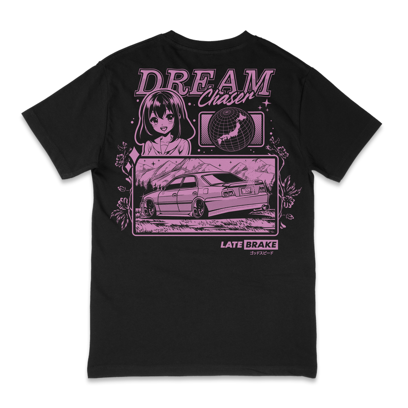 Late Brake Dream Chaser T-Shirt 100% Cotton Car Enthusiast Tee | Late - QHA UK