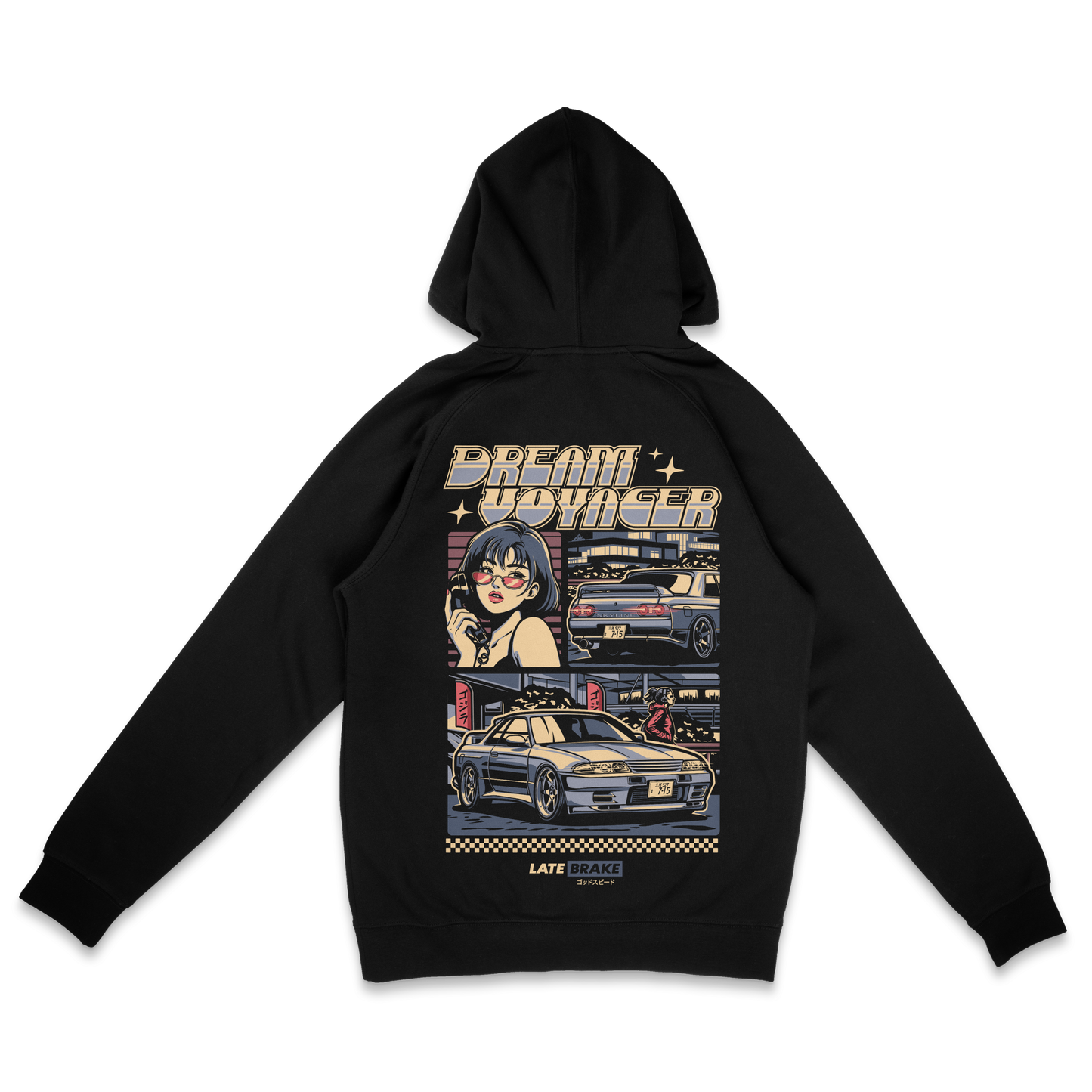 Late Brake Dream Voyager Hoodie T-Shirt Car Enthusiast Tee | Late - QHA UK