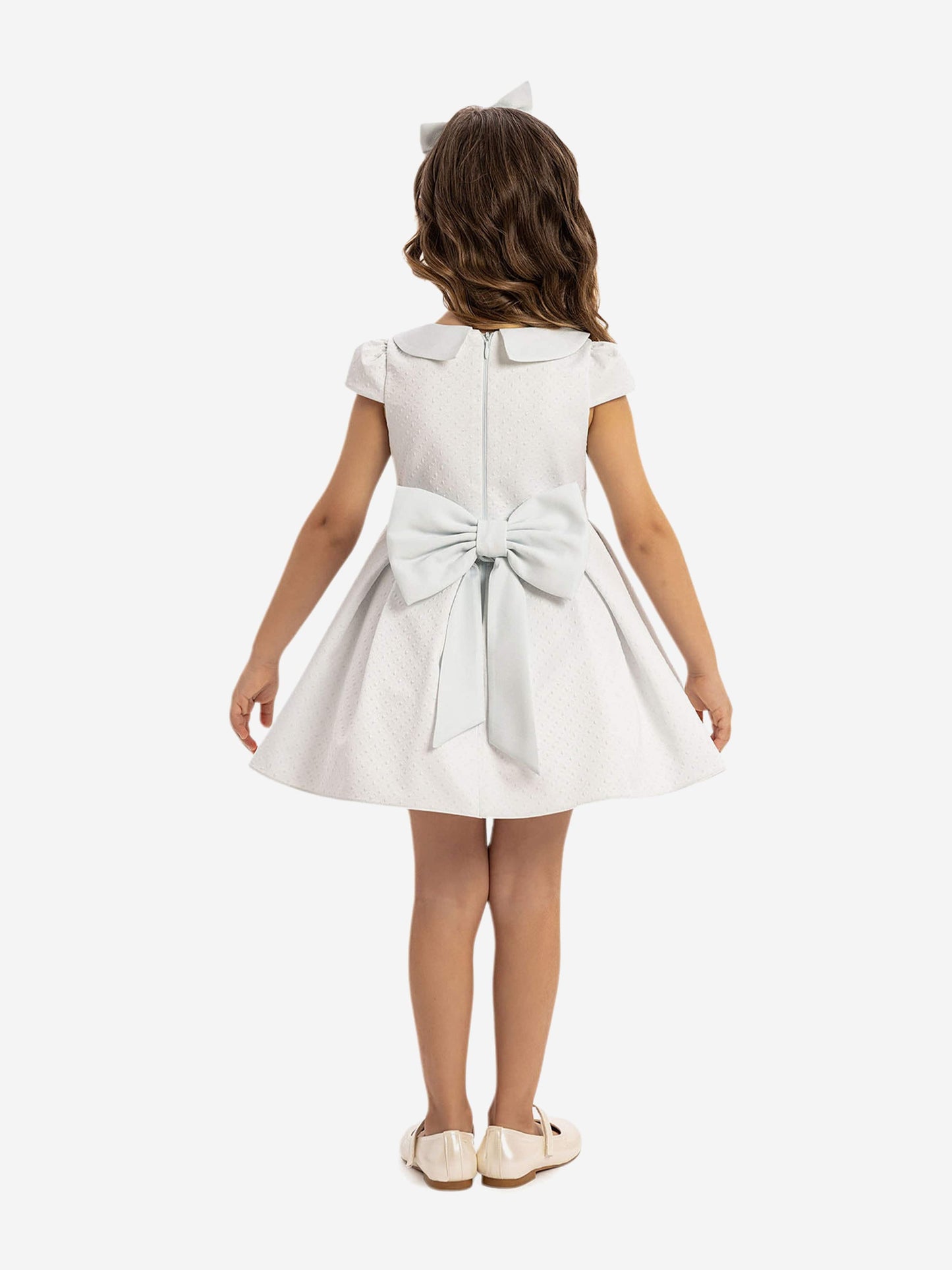 DRESS & Fleur Baby Girls Dress with Headband in Blue | QHAUK - QHA UK
