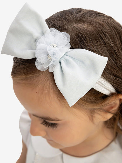 DRESS & Fleur Baby Girls Dress with Headband in Blue | QHAUK - QHA UK