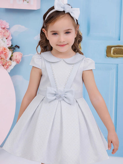 DRESS & Fleur Baby Girls Dress with Headband in Blue | QHAUK - QHA UK