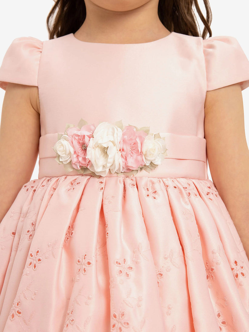 DRESS & Fleur Baby Girls Dress with Headband in Pink | QHAUK - QHA UK