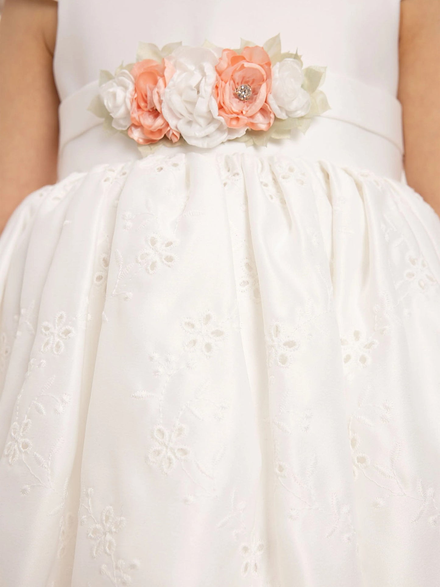 DRESS & Fleur Baby Girls Dress with Headband in White | QHAUK - QHA UK