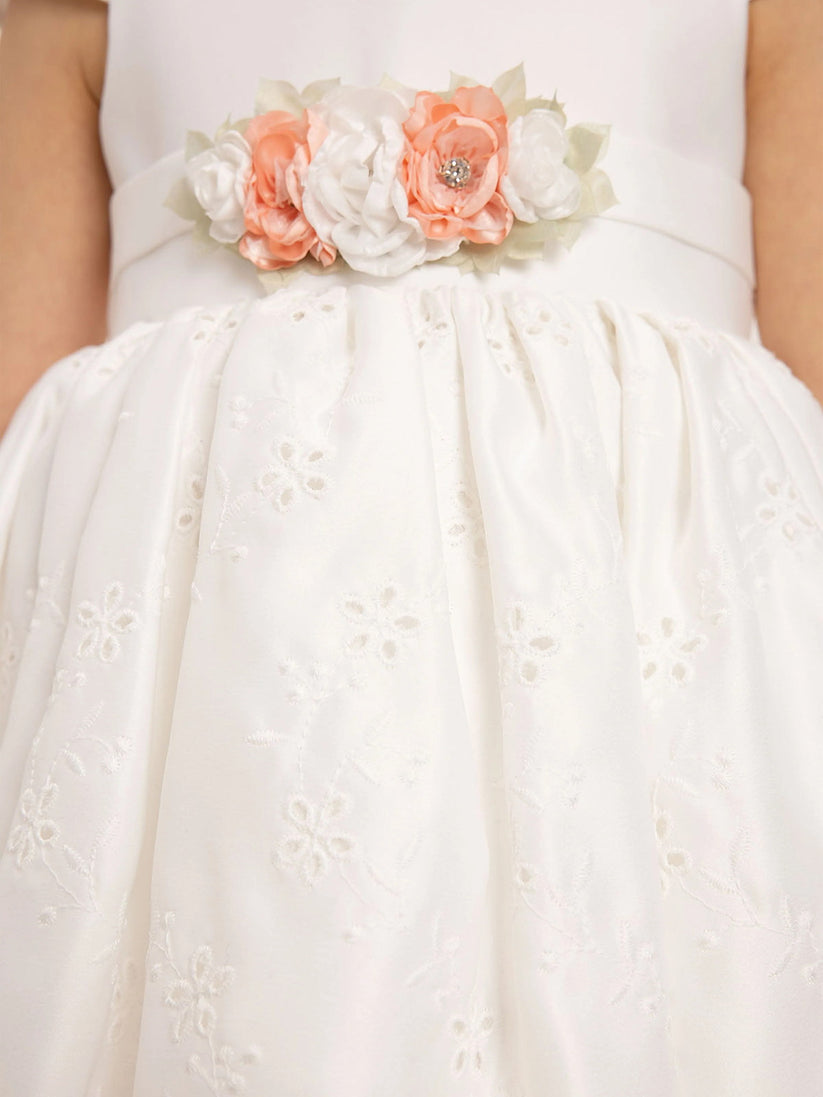 DRESS & Fleur Baby Girls Dress with Headband in White | QHAUK - QHA UK