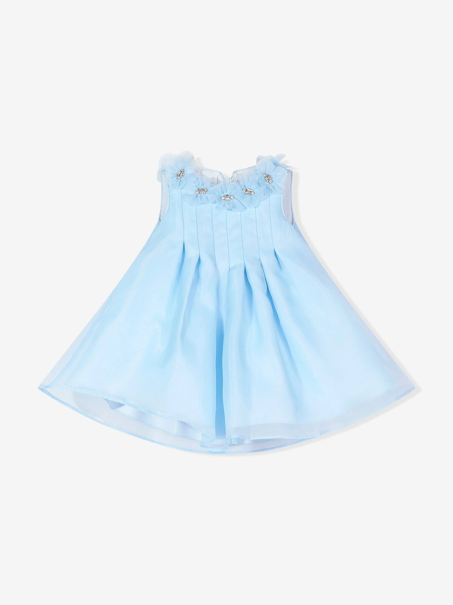 DRESS & Fleur Baby Girls Occasion Dress with Headband in Blue - QHA UK