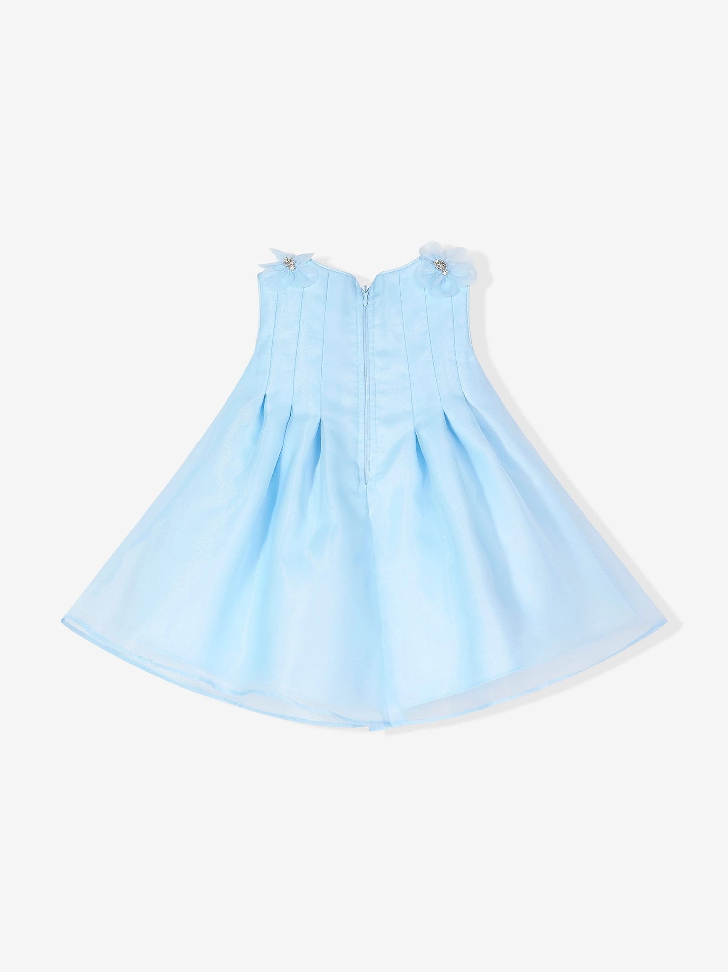 DRESS & Fleur Baby Girls Occasion Dress with Headband in Blue - QHA UK