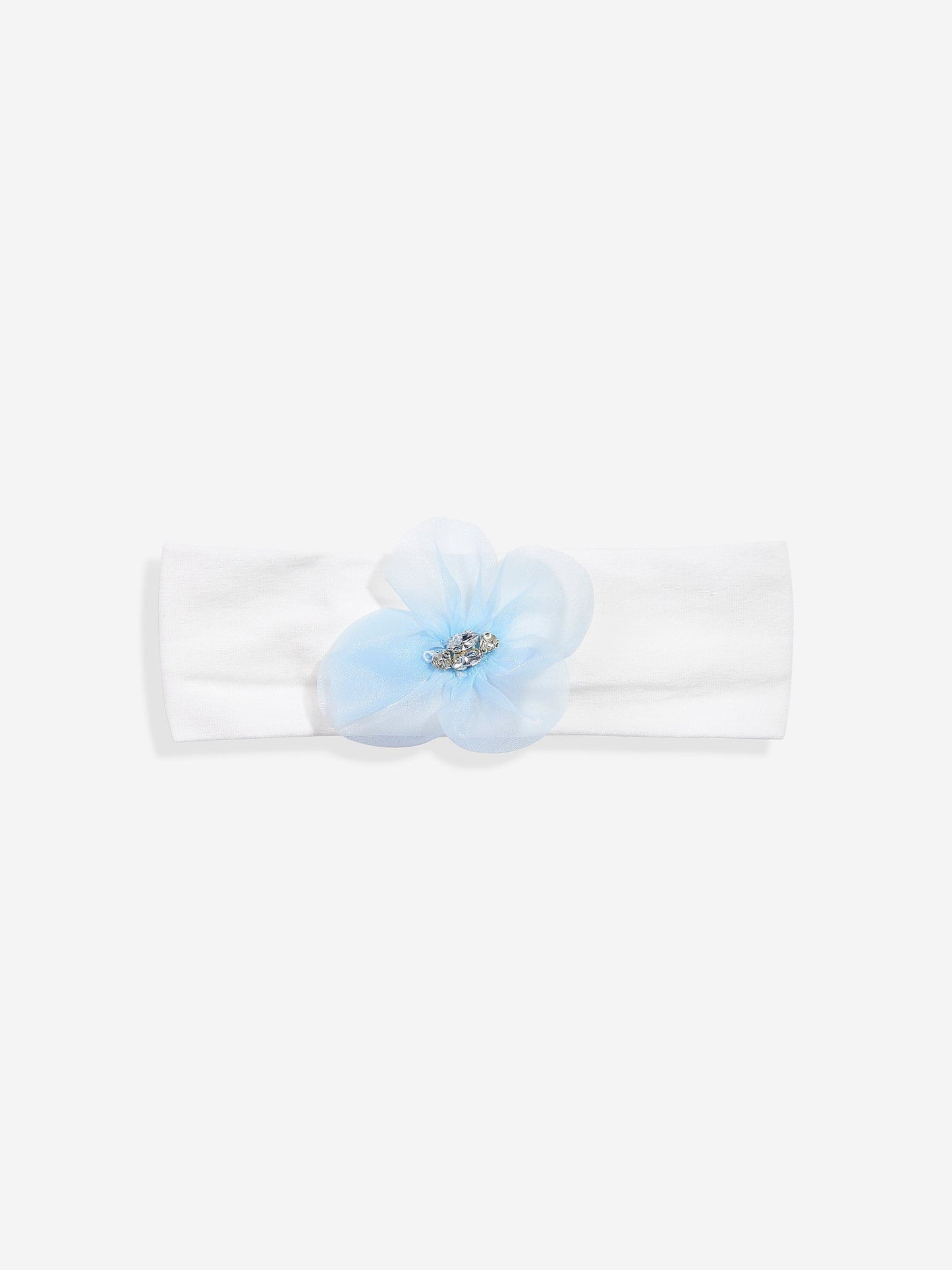 DRESS & Fleur Baby Girls Occasion Dress with Headband in Blue - QHA UK