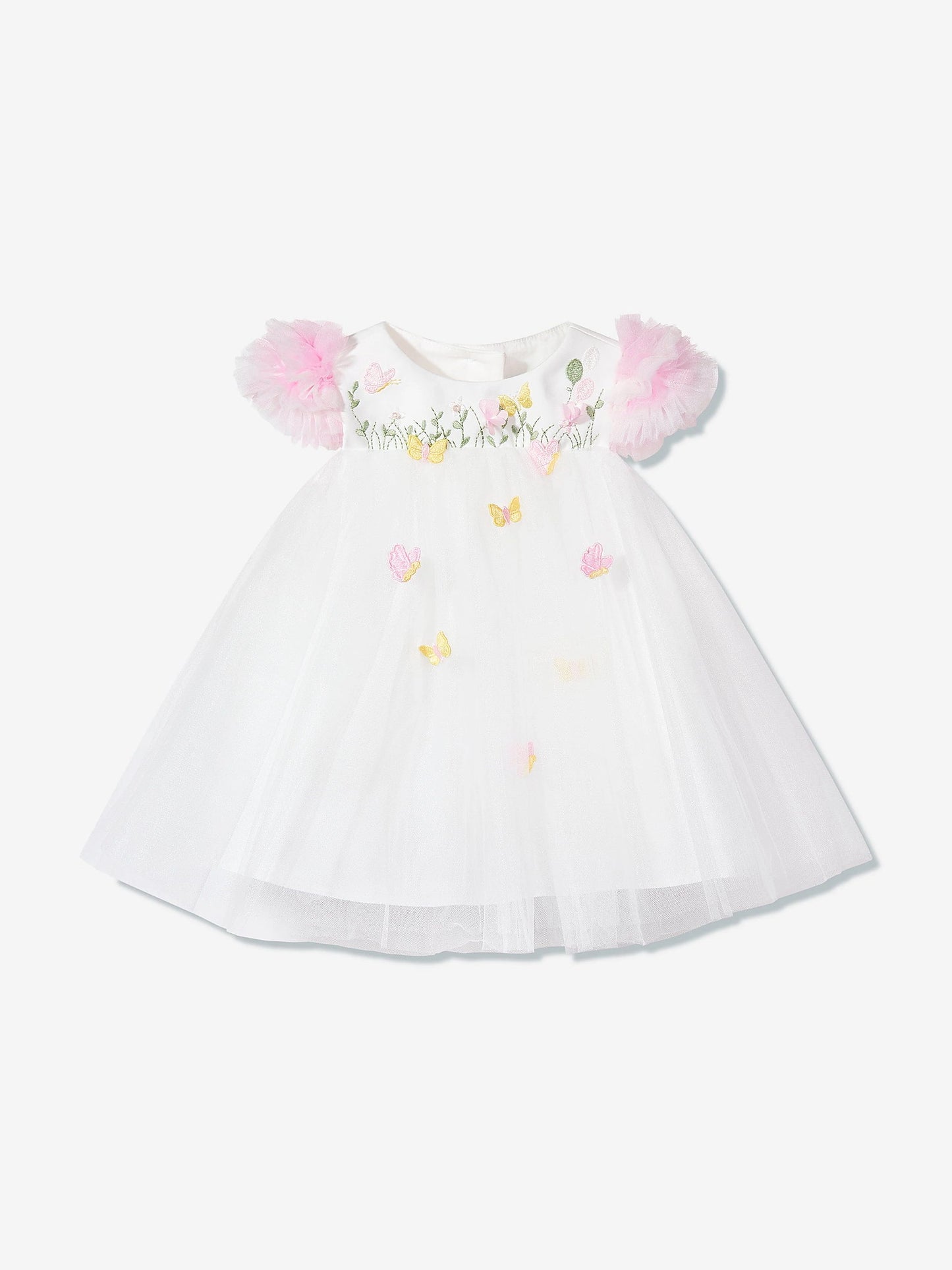 DRESS & Fleur Baby Girls Occasion Dress with Headband in Ivory - QHA UK