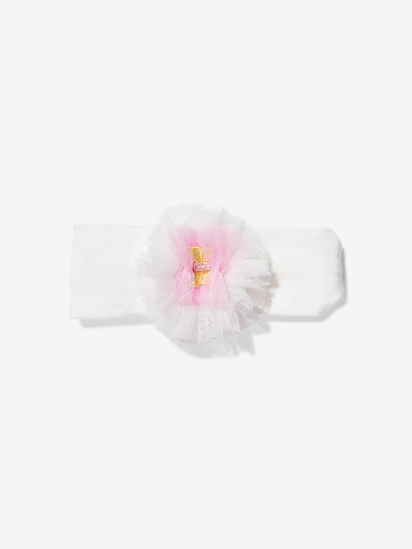 DRESS & Fleur Baby Girls Occasion Dress with Headband in Ivory - QHA UK